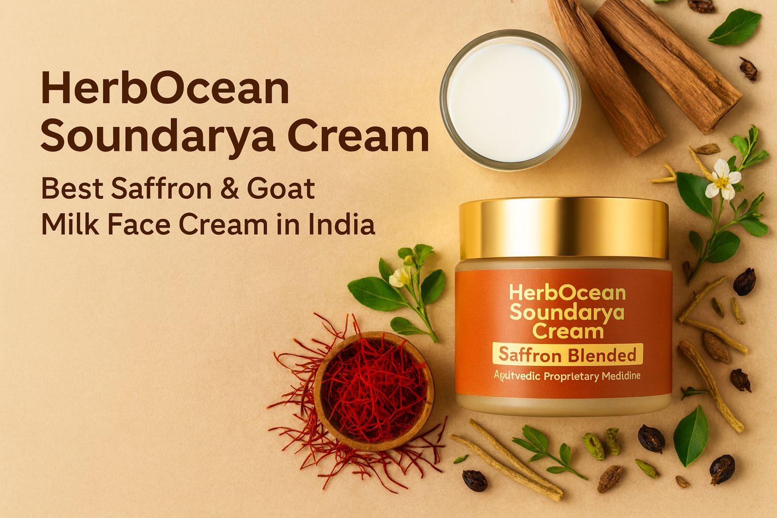 HerbOcean Soundarya Cream: The Ultimate Saffron & Goat Milk Face Cream Guide